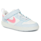 Sneakers Neonato Nike Court Borough Low Essential+ Bianco Azzurro Rosa | NonSoloSport