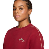 Maglia Donna Nike Studio Fleece Graphic Pack Bordeaux | NonSoloSport