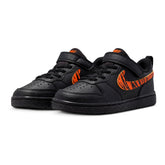 Sneakers Bambino Nike Court Borough Low Nero Arancione | NonSoloSport