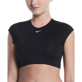 Top Costume Donna Nike Swim Cropped Nero | NonSoloSport