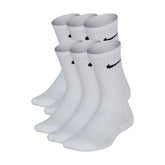 Calze Bambino Nike Performance Cushioned Crew 6 Pack Bianco Nero | NonSoloSport
