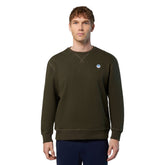 Felpa Uomo North Sails Logo Patch Verde | NonSoloSport