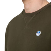 Felpa Uomo North Sails Logo Patch Verde | NonSoloSport