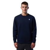 Felpa Uomo North Sails Logo Patch Blu | NonSoloSport
