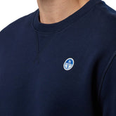 Felpa Uomo North Sails Logo Patch Blu | NonSoloSport