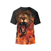 Nytrostar T-shirt Lion Print uomo Nero | NonSoloSport