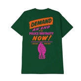 Obey T-Shir End Police Brutality Classic Uomo Verde | NonSoloSport