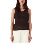 Canotta Donna Obey Hudson Mesh Marrone | NonSoloSport