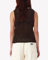 Canotta Donna Obey Hudson Mesh Marrone | NonSoloSport