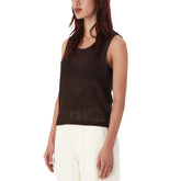 Canotta Donna Obey Hudson Mesh Marrone | NonSoloSport