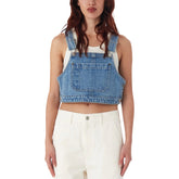 Top Donna Obey Cropped Overall Denim Blu | NonSoloSport