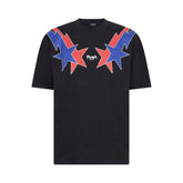 T-Shirt Uomo Phobia Red Blue Starry Lightning Nero | NonSoloSport