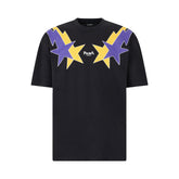 T-Shirt Uomo Phobia Yellow Purple Starry Lightning Nero | NonSoloSport