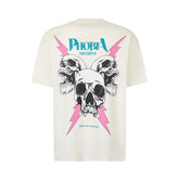 T-Shirt Uomo Phobia Screaming Skulls Print Bianco | NonSoloSport