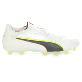 Scarpa da Calcio Uomo Puma King 20 Pro Terreni Duri Bianco Nero Giallo | NonSoloSport