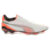 Scarpa da Calcio Uomo Puma King Ultimate Terreni Compatti Terreni Artificiali Bianco Argento Rosso | NonSoloSport