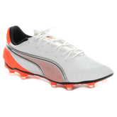 Scarpa da Calcio Uomo Puma King Match Terreni Compatti Terreni Artificiali Bianco Argento Rosso | NonSoloSport