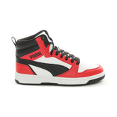 Sneakers Bambino Puma Rebound V6 Mid Bianco Rosso | NonSoloSport