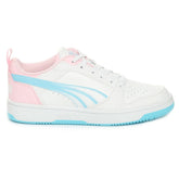 Sneakers Bambino Puma Rebound V6 Azzurro Rosa | NonSoloSport