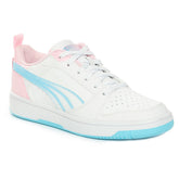 Sneakers Bambino Puma Rebound V6 Azzurro Rosa | NonSoloSport