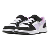 Sneakers Bambino Puma Rebound Slam Lo Faded Nero Bianco Rosa | NonSoloSport