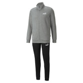 Puma Tuta Felpa Clean Uomo Grigio Nero | NonSoloSport