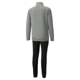Puma Tuta Felpa Clean Uomo Grigio Nero | NonSoloSport