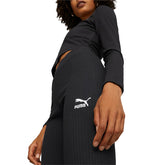 Pantalone Donna Puma Flare Rib Classics Nero | NonSoloSport