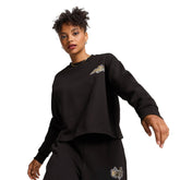 Felpa Donna Puma Ess+ Class Act Nero | NonSoloSport