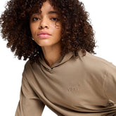 Felpa Donna Puma Ess Elevated Beige | NonSoloSport