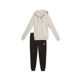 Tuta Donna Puma Sweat Beige Nero | NonSoloSport