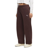 Pantalone Donna Puma Essential Relaxed Barrel Marrone | NonSoloSport