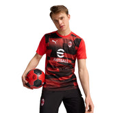 Maglia Calcio Uomo Puma pre-partita AC Milan Rosso Nero | NonSoloSport