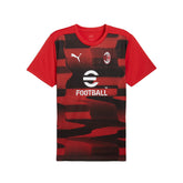 Maglia Calcio Uomo Puma pre-partita AC Milan Rosso Nero | NonSoloSport