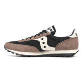 Sneakers Saucony Trainer 80 Nero Marrone Beige | NonSoloSport