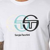 T-Shirt Uomo Sergio Tacchini Logo Tricolor Bianco | NonSoloSport