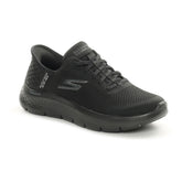 Sneakers Donna Skechers Go Walk Flex Grand Entry Ath Mesh Bungee Slip-Ins Nero | NonSoloSport