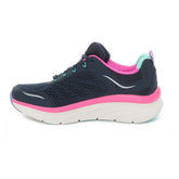 Skechers Dlux Walker Infinite Motion Donna Blu Rosa | NonSoloSport