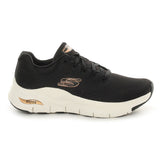 Sneakers Donna Skechers Arch Fit Engineered Mesh Lace - Up Nero | NonSoloSport