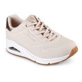 Sneakers Donna Skechers Uno - Shimmer Away Beige | NonSoloSport