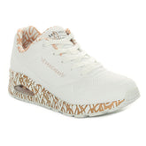 Sneakers Donna Skechers x JGoldcrown Loving Love Bianco Oro | NonSoloSport