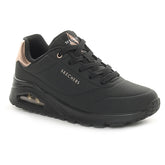 Skechers Uno Duraleather Donna Nero | NonSoloSport