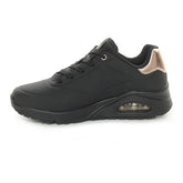 Skechers Uno Duraleather Donna Nero | NonSoloSport