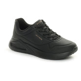 Sneakers Donna Skechers Uno Lite Embossed Duraleather Nero | NonSoloSport