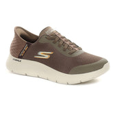 Sneakers Uomo Skechers Go Walk Flex Hands Up Slip-Ins Marrone | NonSoloSport