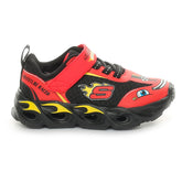 Sneakers Bambino Skechers Hot Lights: Thermo Flash - Wheel Buddies Rosso Nero | NonSoloSport
