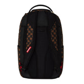 Zaino Sprayground Brown And Cream Drip Check Shark Marrone | NonSoloSport