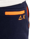 Sun68 Pantaloni Felpa Logo Fluo Uomo Blu Arancione | NonSoloSport