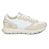 Sneakers Donna Sun68 Ally Studs Bianco Beige | NonSoloSport
