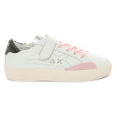 Sneakers Ragazzo Sun68 Katy Leather Bianco Rosa | NonSoloSport